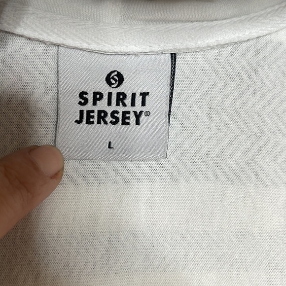 Spirit Jersey Baja White Black Striped Long Sleeve Cotton Hoodie Men's Large - Picture 2 of 5